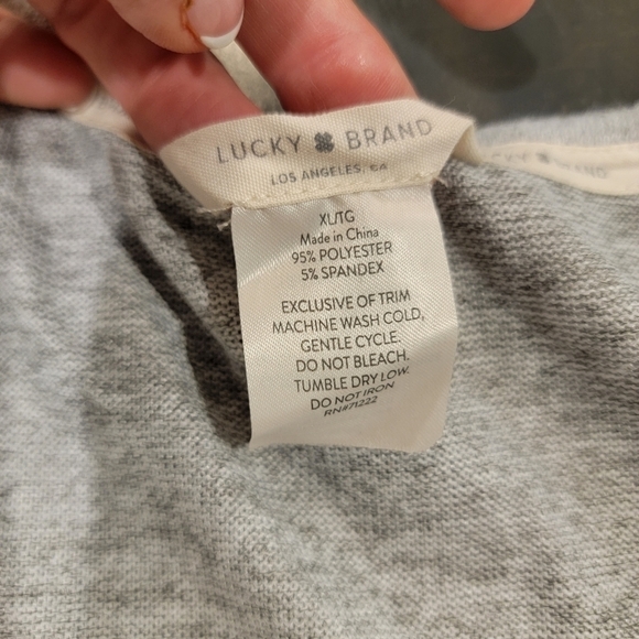 Lucky Brand Super Soft Pink Gray Ombre Knit Sweater Scoop Neck Tank Top Size XL - Picture 6 of 6